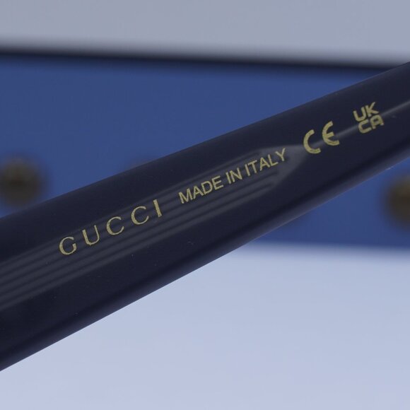 Gucci GG1786S 001 Rectangle Sunglasses - Dark Grey Opal/Grey - Picture 8 of 11